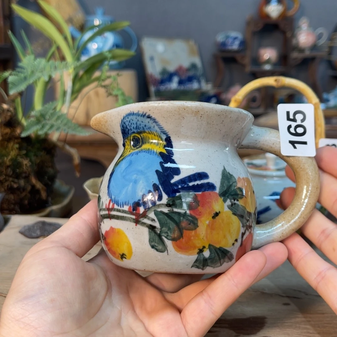 壶素浅陶瓷手工手绘