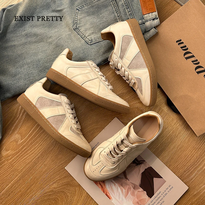 【LiG】2025早春新款德训鞋女鞋时尚百搭阿甘鞋韩版做旧潮流板鞋