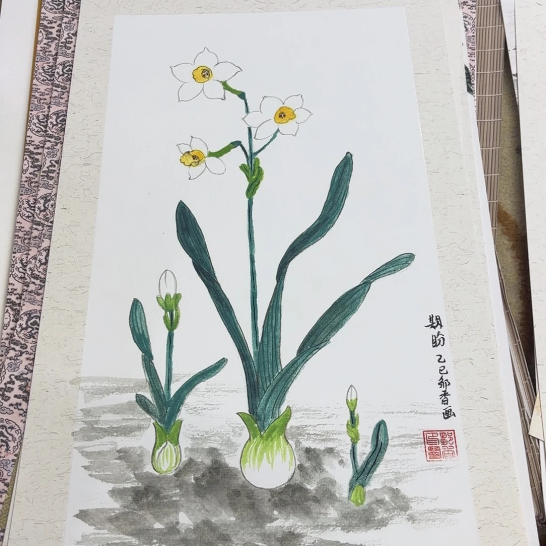 国画邹香卡纸作品艺