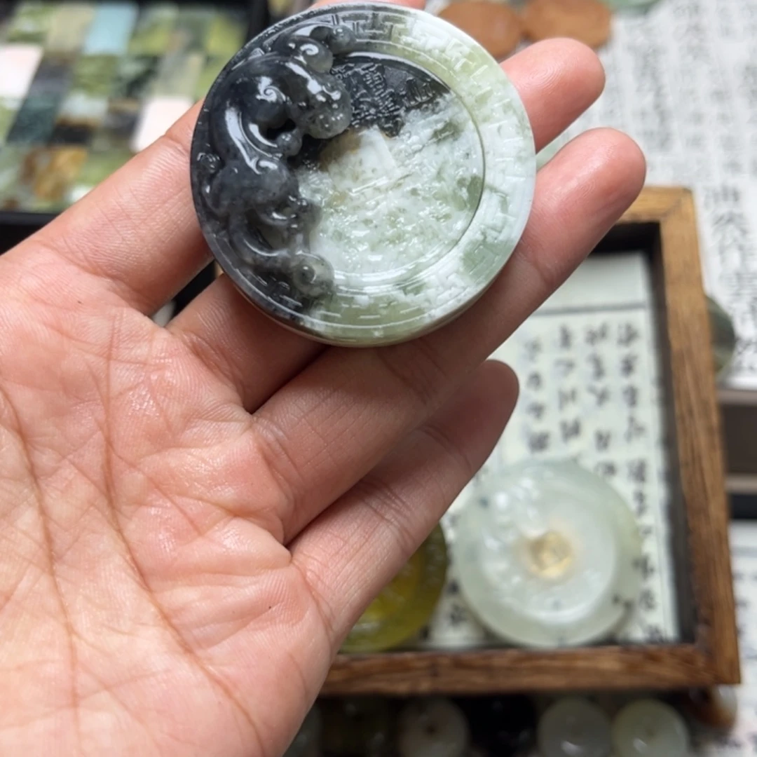 蛇纹石玉合金颈饰