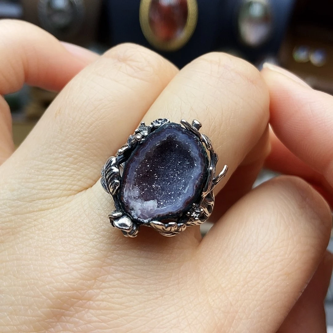 水晶戒指银S925镶嵌ɞ****