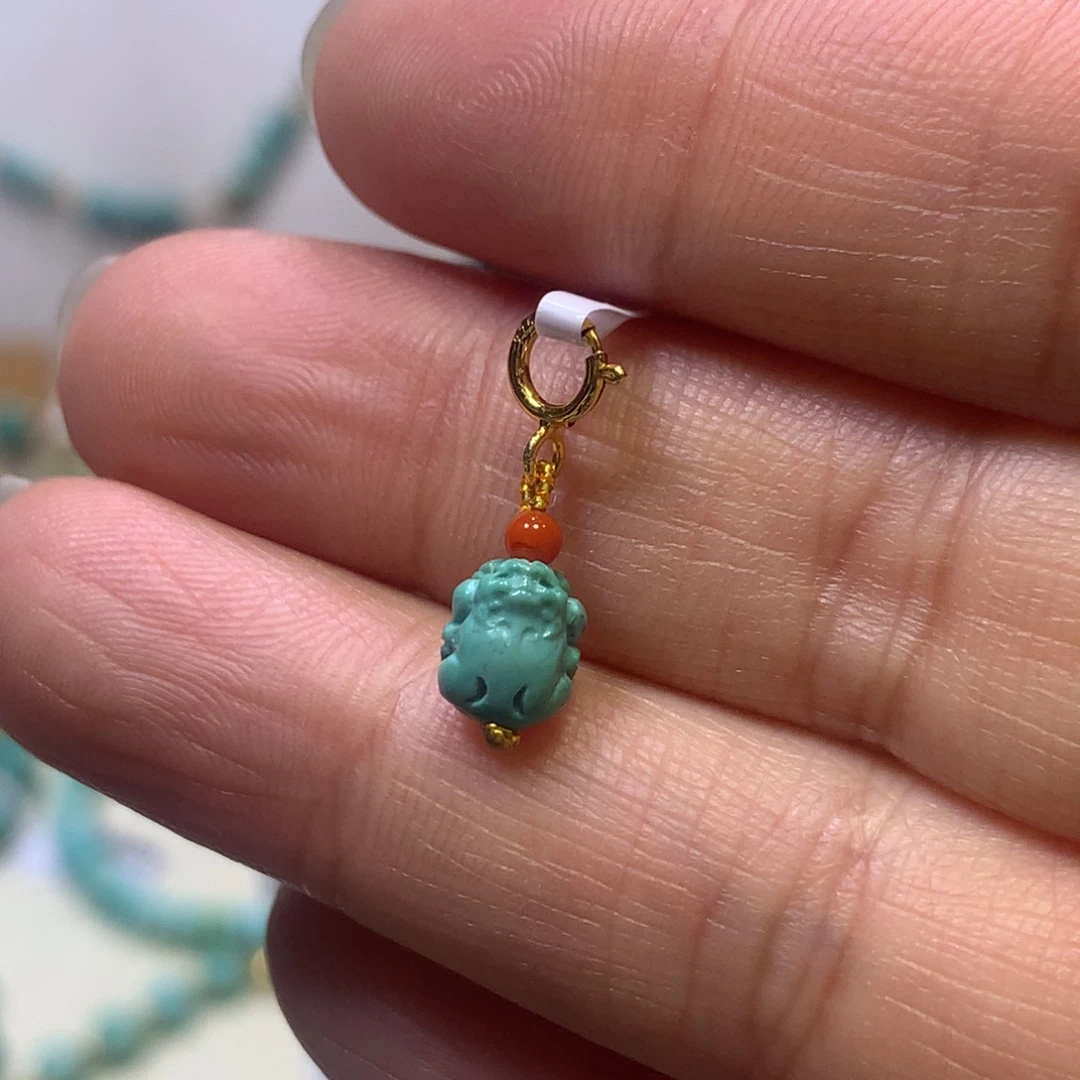 南红玛瑙银S925镀金镶嵌挂件