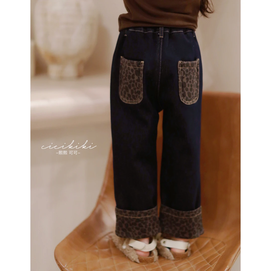 【戴娜恩】童装秋冬百搭宽松加绒保暖牛仔裤 熙熙可可KZ24113