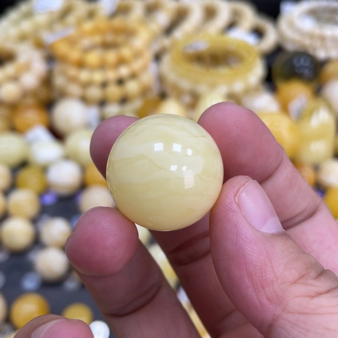 未镶嵌蜜蜡裸石23mm