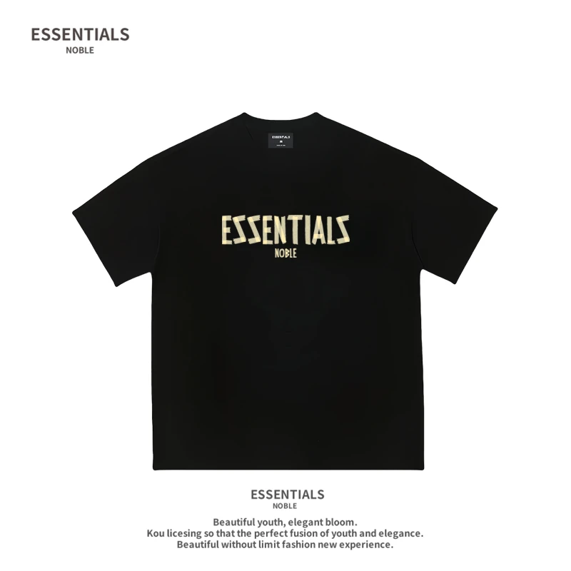 ESSENTIALS NOBLE夏季潮牌短袖t恤男士美式宽松高级感休闲服男款