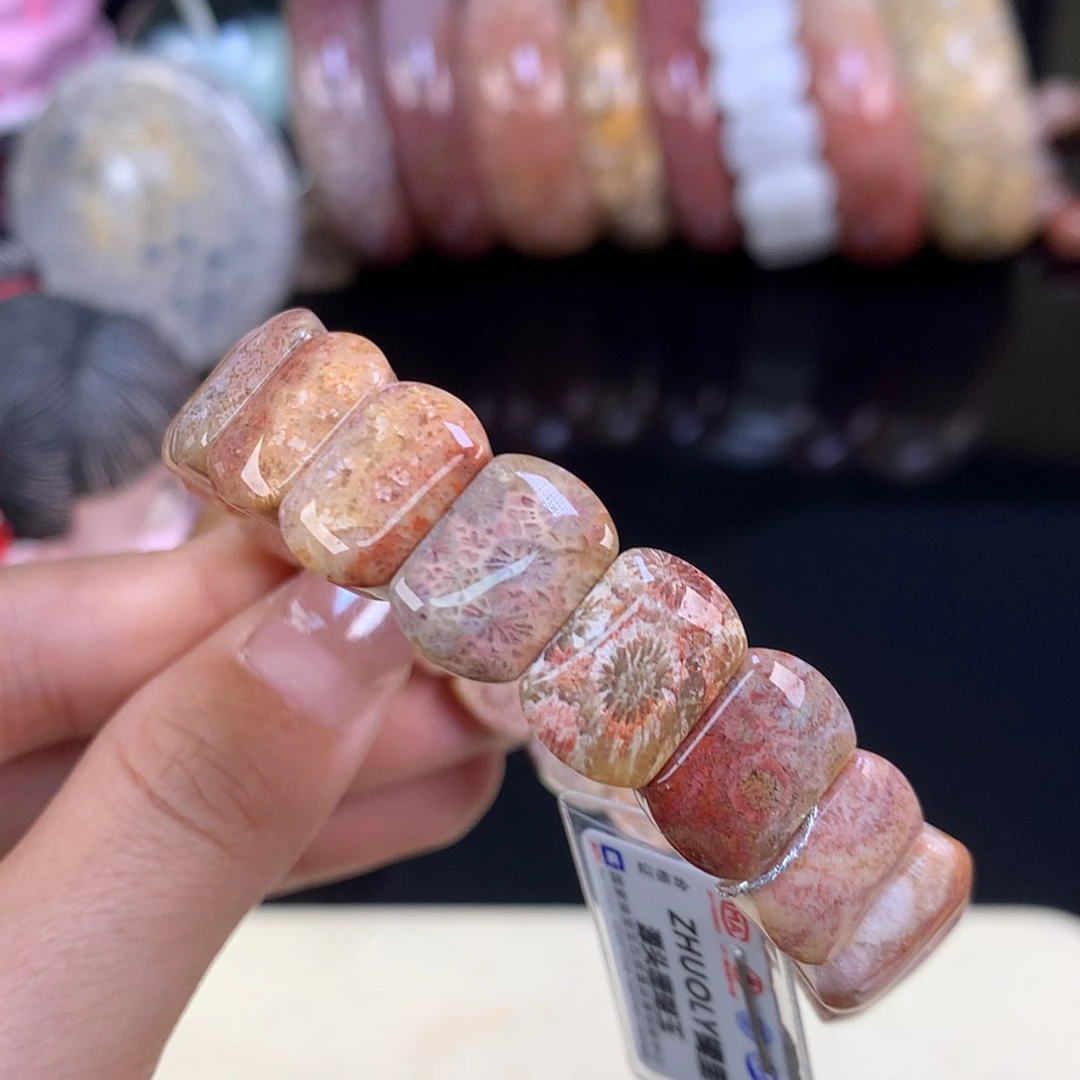 【闪购商品】颈饰未镶嵌硅化珊瑚（珊瑚玉）福利手牌14号