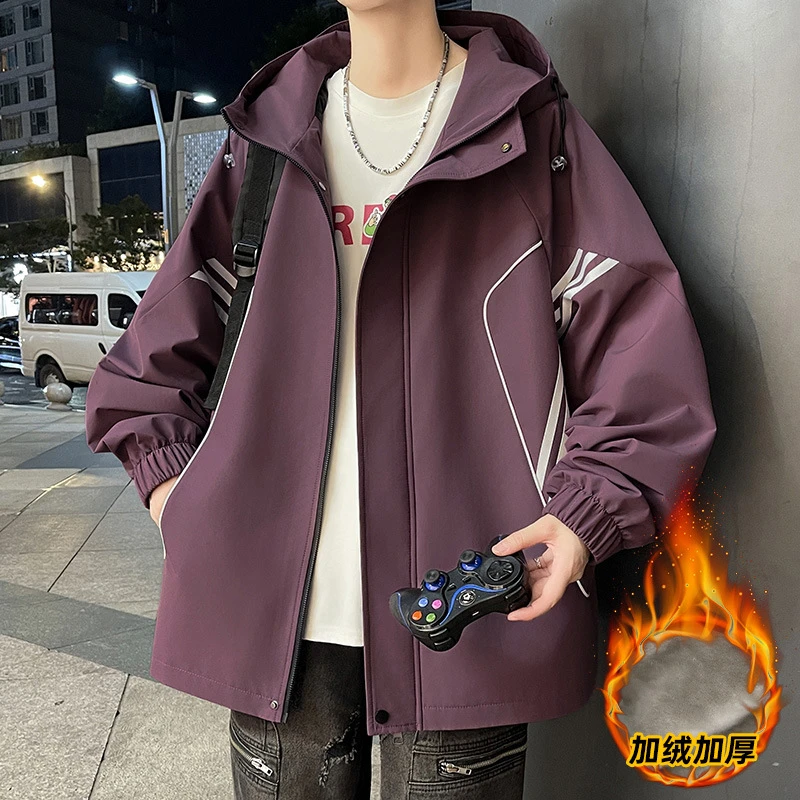 高品质夹克男2025秋冬季新款港风时尚潮流百搭复古休闲宽松外套