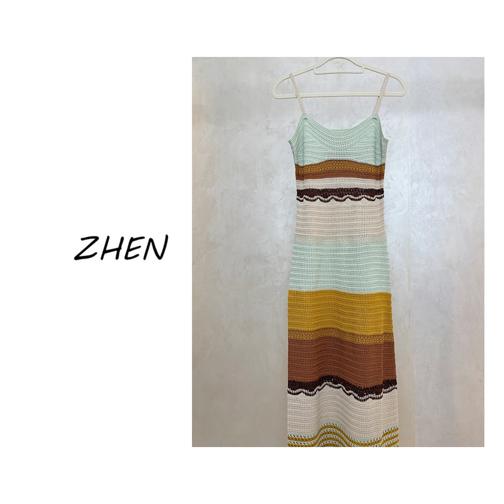【ZHEN】25K00756 2025新款时尚气质修身显瘦小众设计连衣裙女