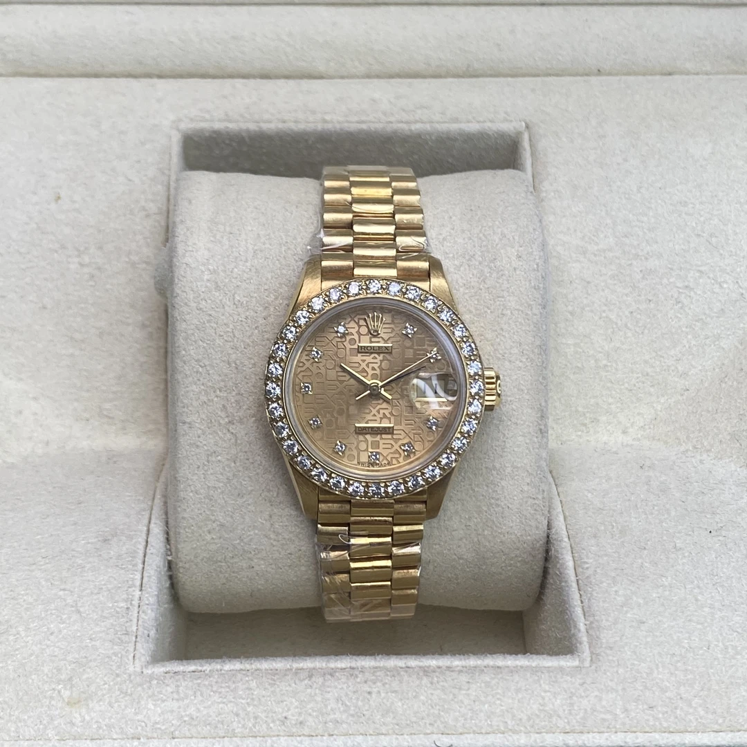 99新 Rolex/劳力士 日志69178/26mm/原钻后钻圈/金电脑/自动/2596