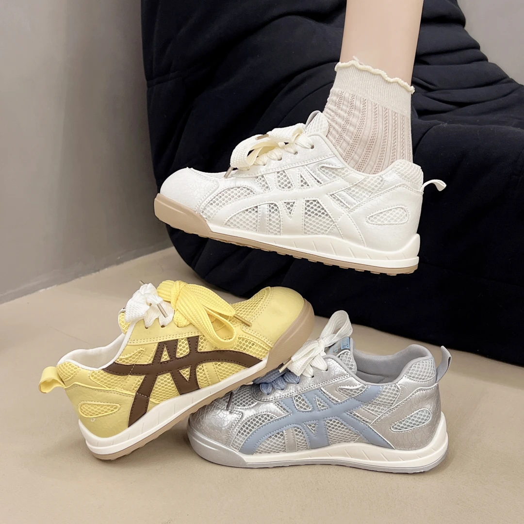 网面德训鞋女春夏款透气薄款网鞋阿甘鞋2025新款超火休闲运动女鞋