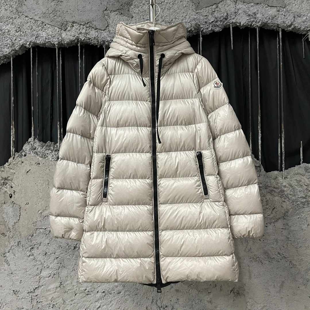 95新 MONCLER 羽绒服/0码/95新 中长款外套 GJ1w左右