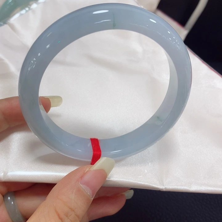 定制翡翠未镶嵌596061蓝紫色胶润