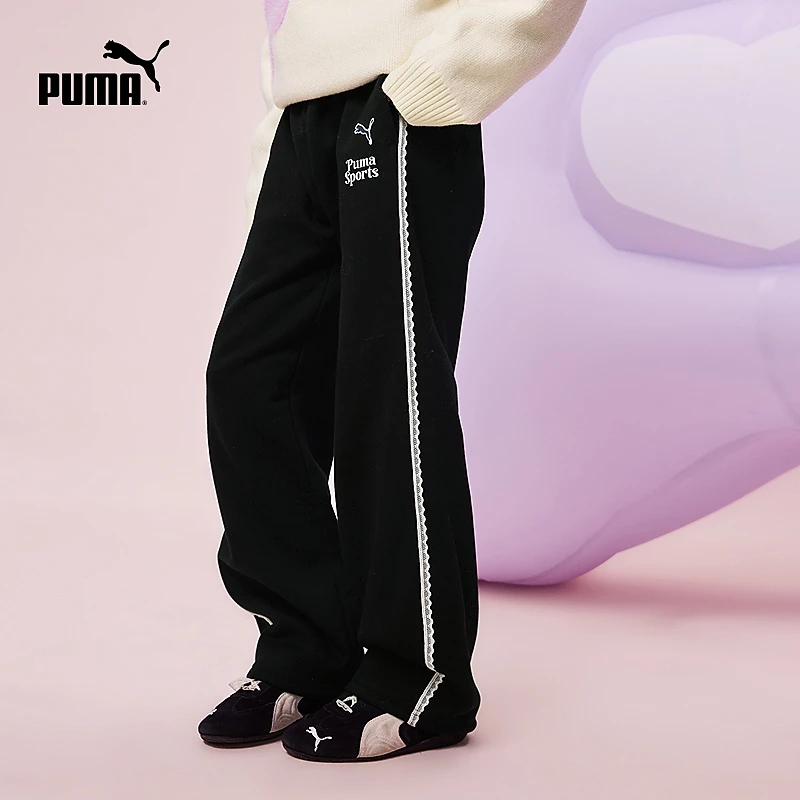 【儿童旗舰】PUMA彪马儿童女童秋冬长裤休闲裤时髦甜美353425108002