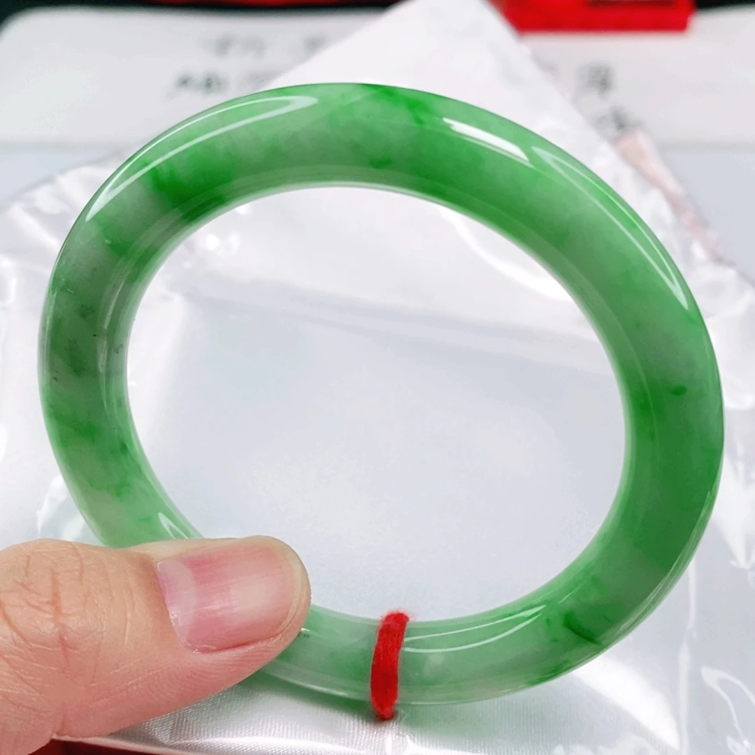 未镶嵌手镯翡翠55圈口圆条