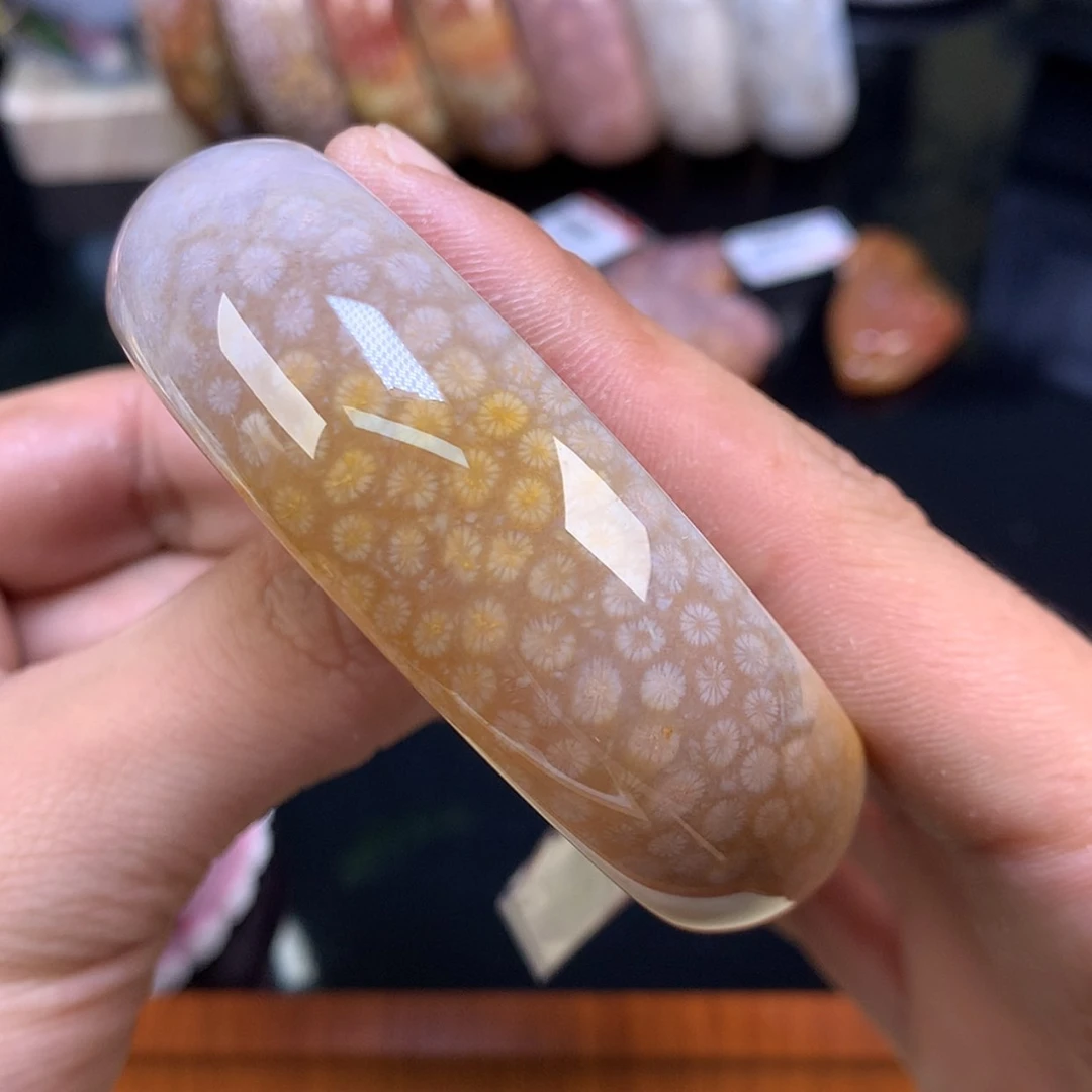 【闪购商品】颈饰未镶嵌硅化珊瑚（珊瑚玉）63号星星雏菊57.7圈