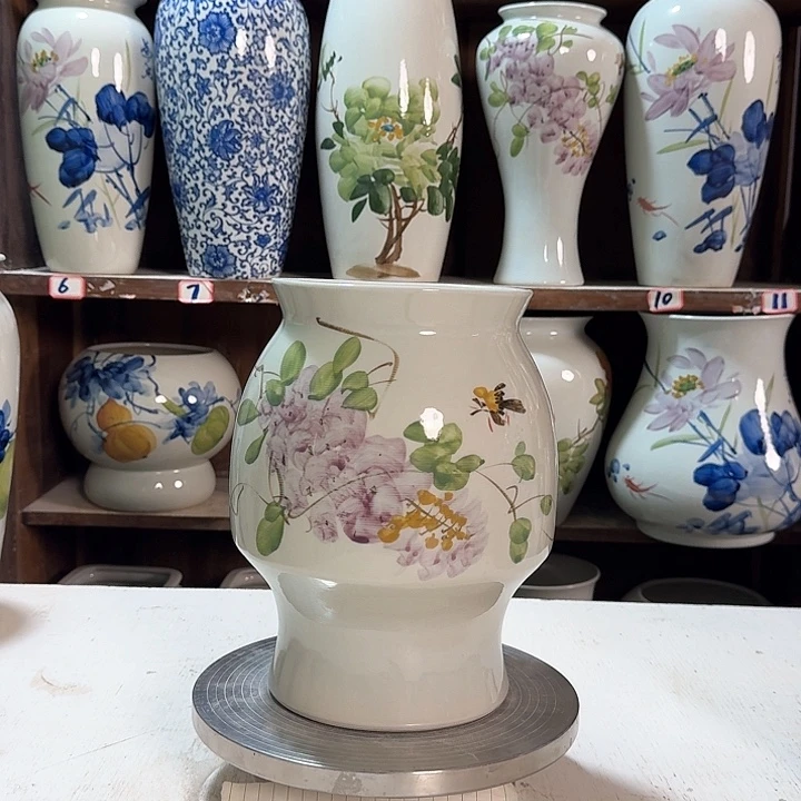 瓶高24口15紫藤新款陶瓷陶瓷