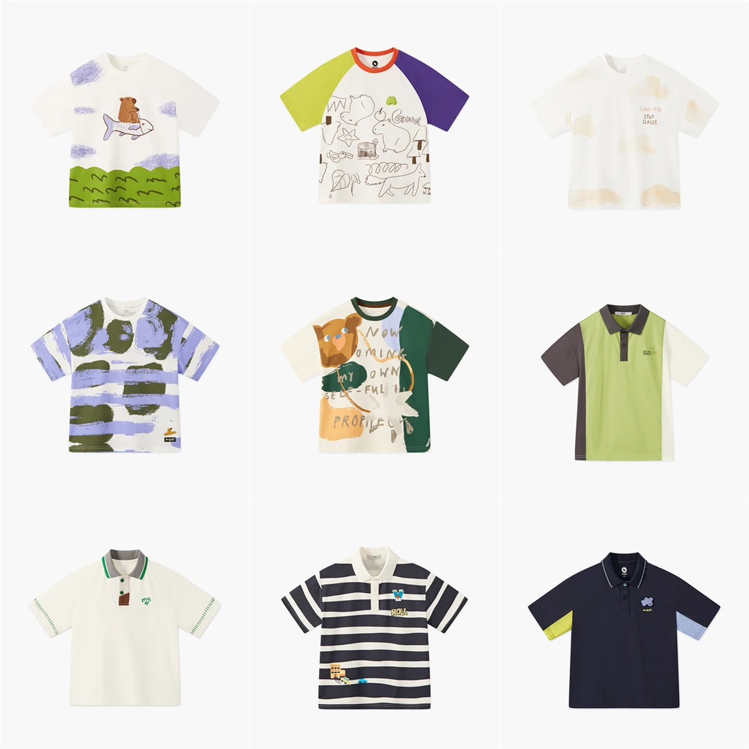 J05【先选尺码，再选颜色】MQD童装夏季新款短袖T恤翻领POLO