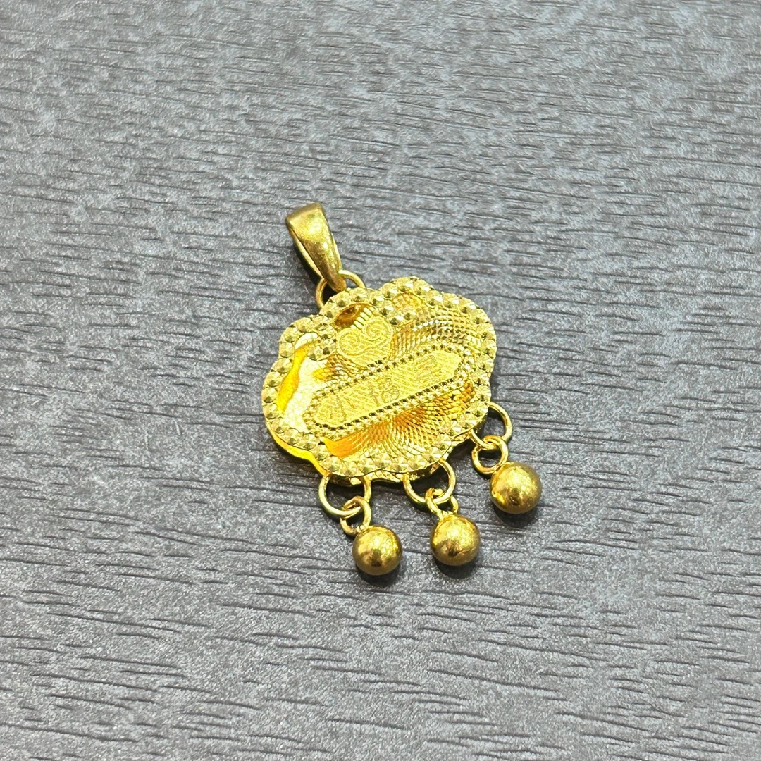 【店长专享】足金999投资金攒黄金如意铃铛锁ZBHJD1298克重多退少补