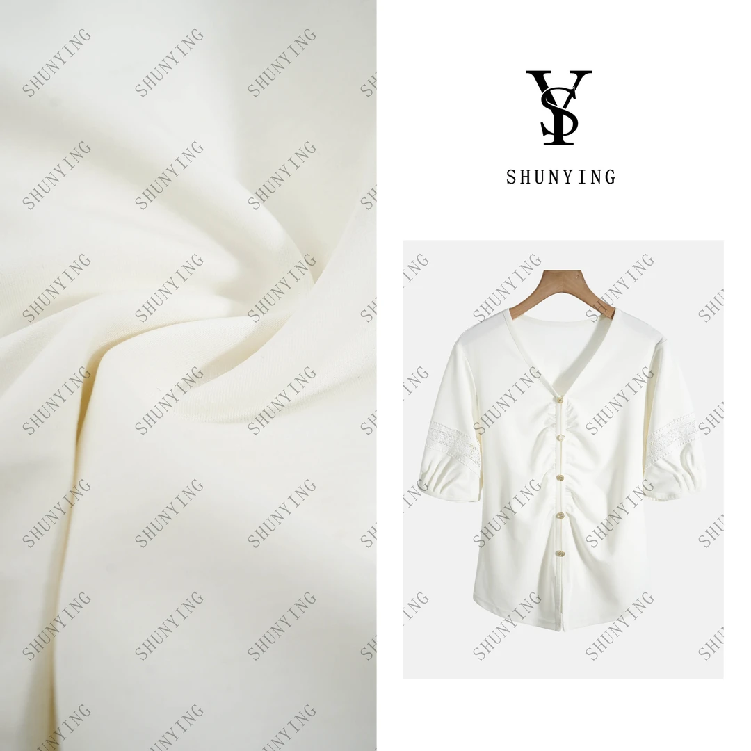 【仟娜】温柔气质~ 法式气质优雅高质感V领短袖衬衫SY72C595