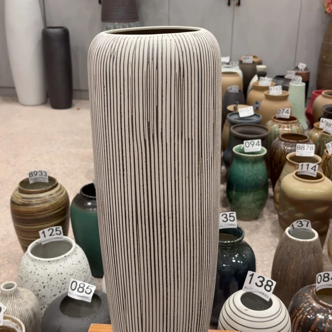 摆件景德镇陶瓷花瓶高50口11.5