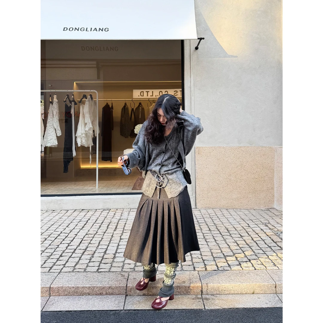 Seyora 【理想漫冬】绵羊毛两件套披肩+针织背心毛衣套装S40006SY54