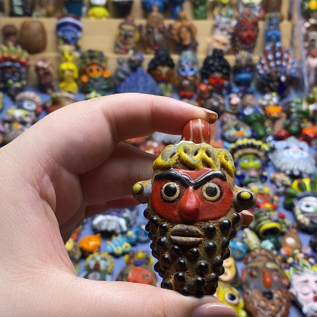 琉璃颈饰琉璃爆米花