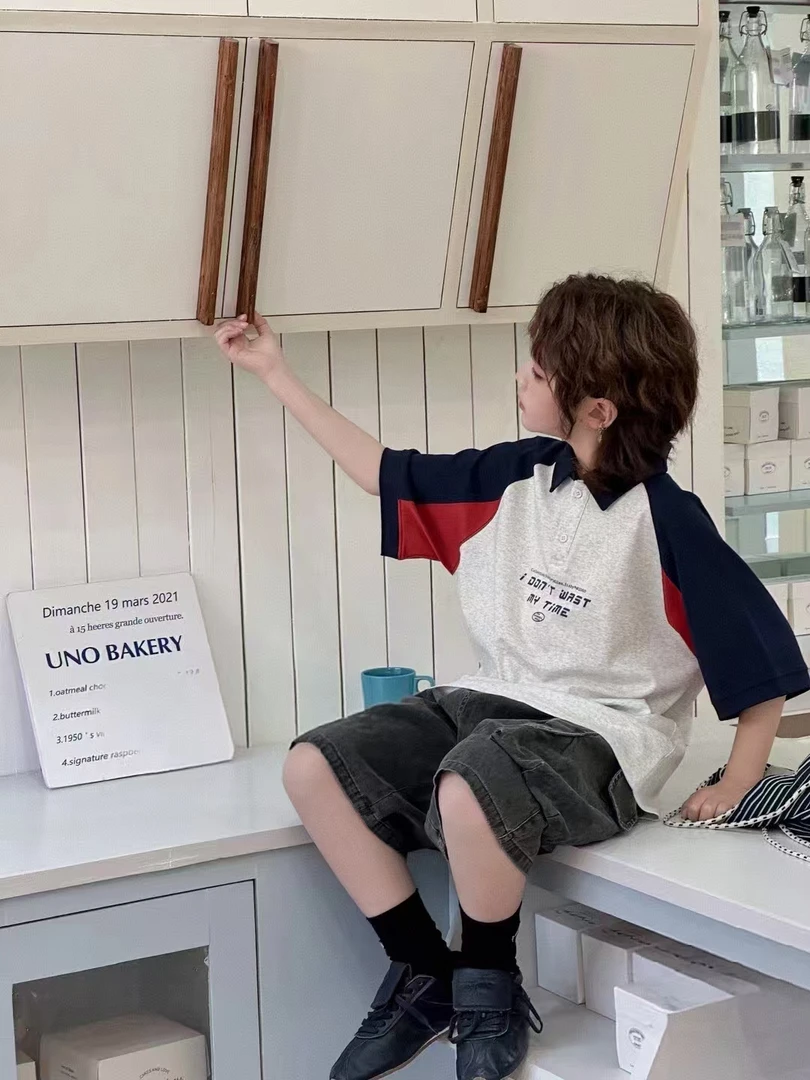 (夏90）儿童夏季新款时尚百搭宽松舒适上衣裤子套装组合