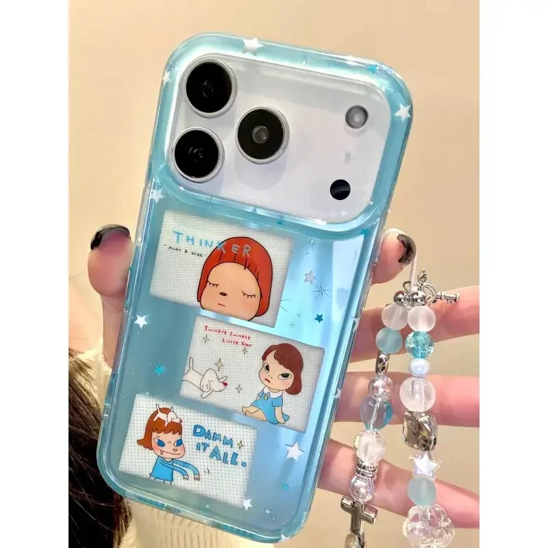 适用苹果iphone17promax炫彩女孩16pro挂链15ins小众韩系14手机壳