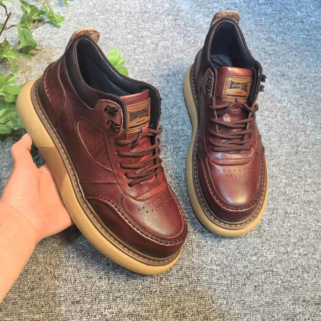 2024休闲时尚百搭潮流真皮男士马丁靴6600