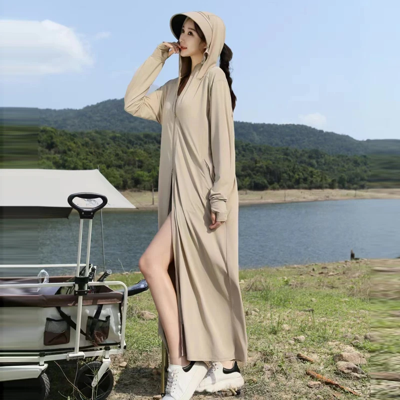 【专柜正品 假一罚十】长款防晒衣女夏季宽松防紫外线透气薄款长袖