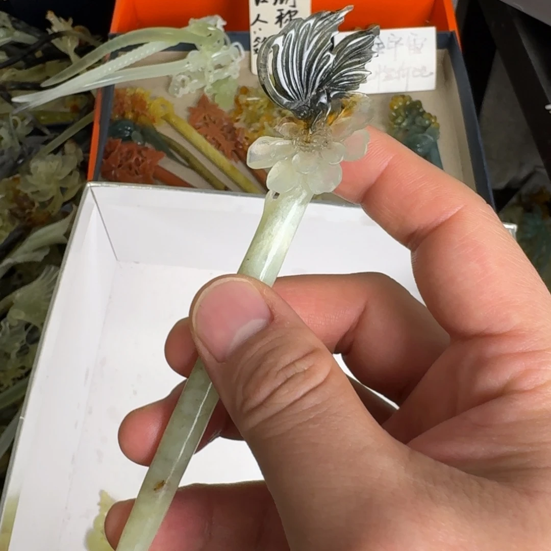 岫玉发饰未镶嵌明君玉簪贼拉好看