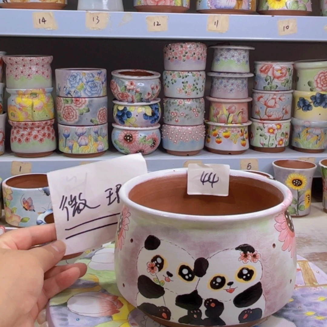 多肉花盆粗陶景德镇陶瓷12