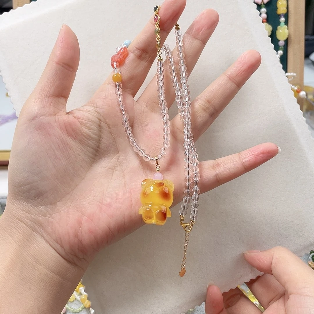 未镶嵌琥珀裸石蜜蜡吊坠