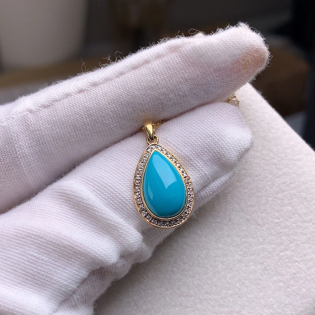 18K金镶嵌绿松石珠宝奇石