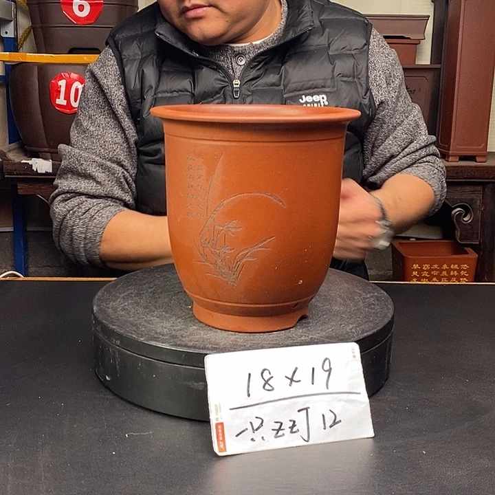 紫砂花盆货号一只ZZJ12