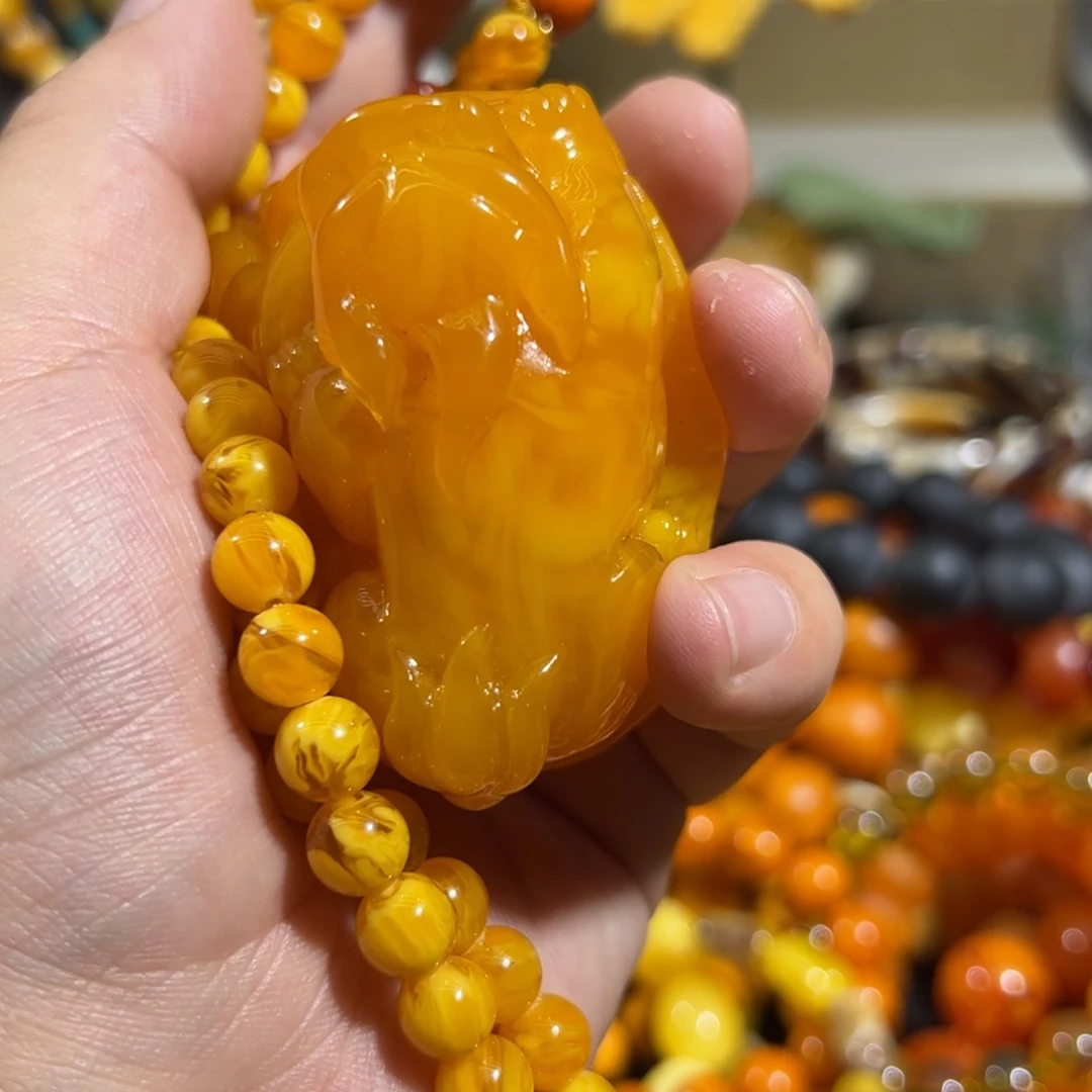 未镶嵌琥珀手链小*代貔貅吊坠