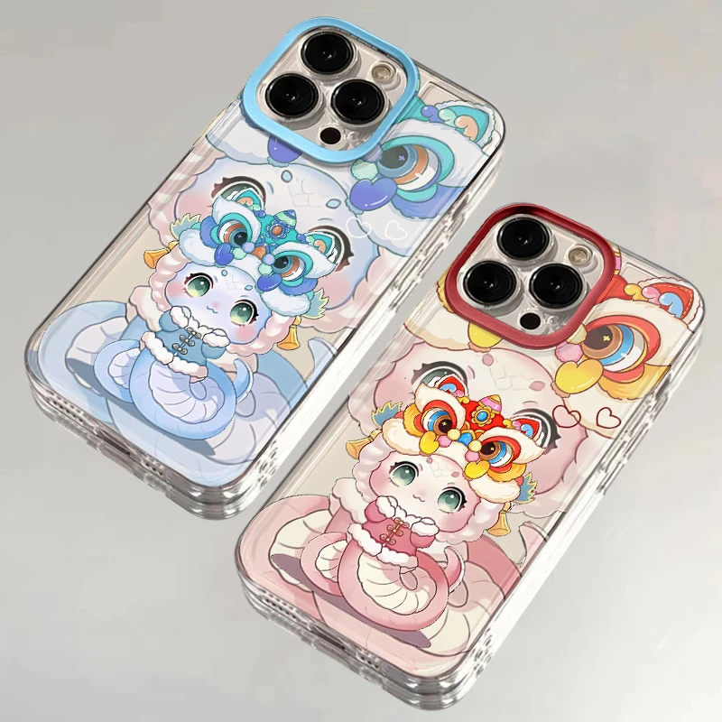 BANCA可爱蛇宝宝适用iPhone16/15promax手机壳华为vivo小米14oppo