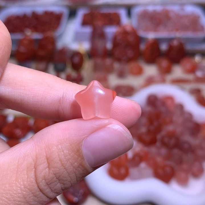 南红玛瑙未镶嵌珠宝半成品星星