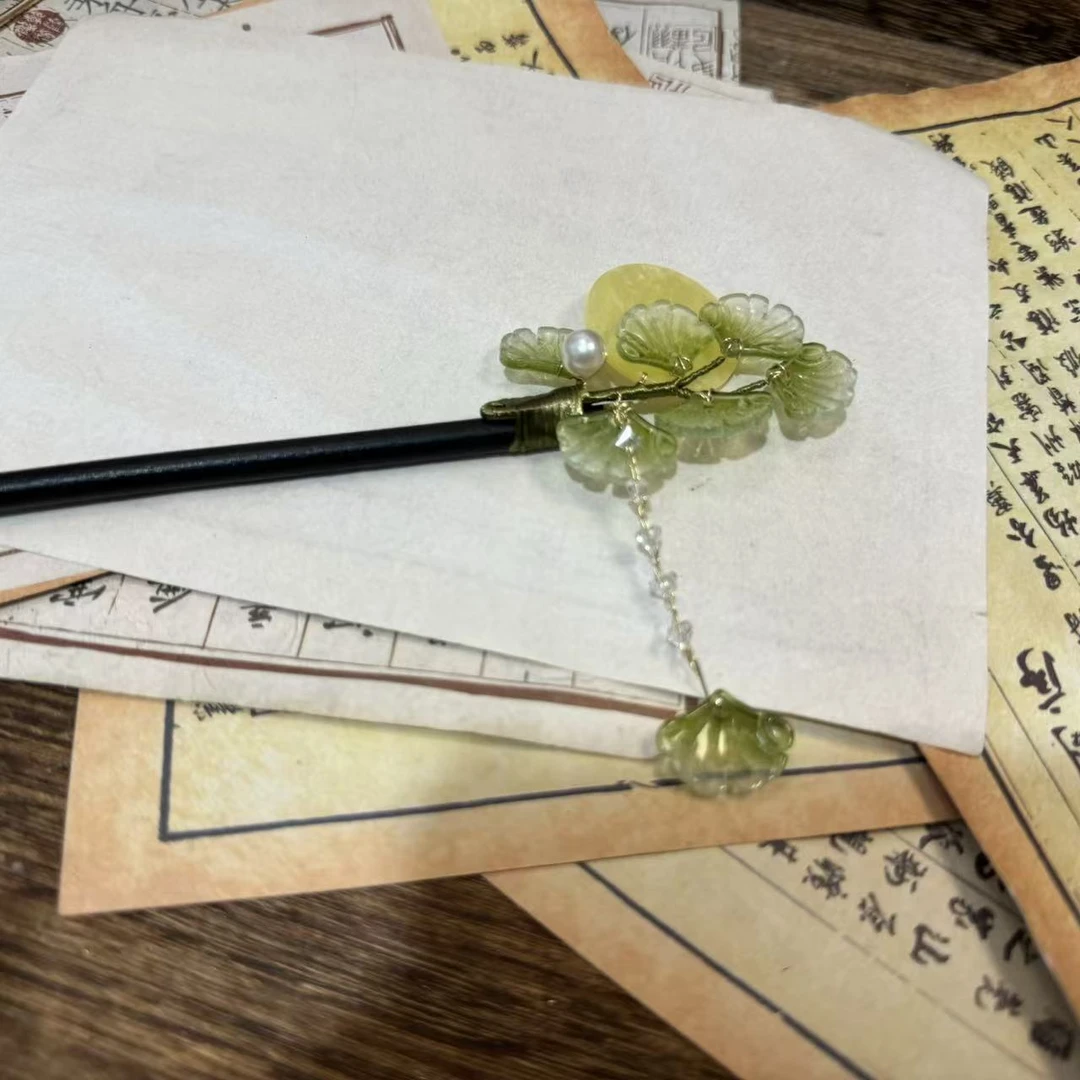 松间照木簪一只。前尘梦古风汉服配饰