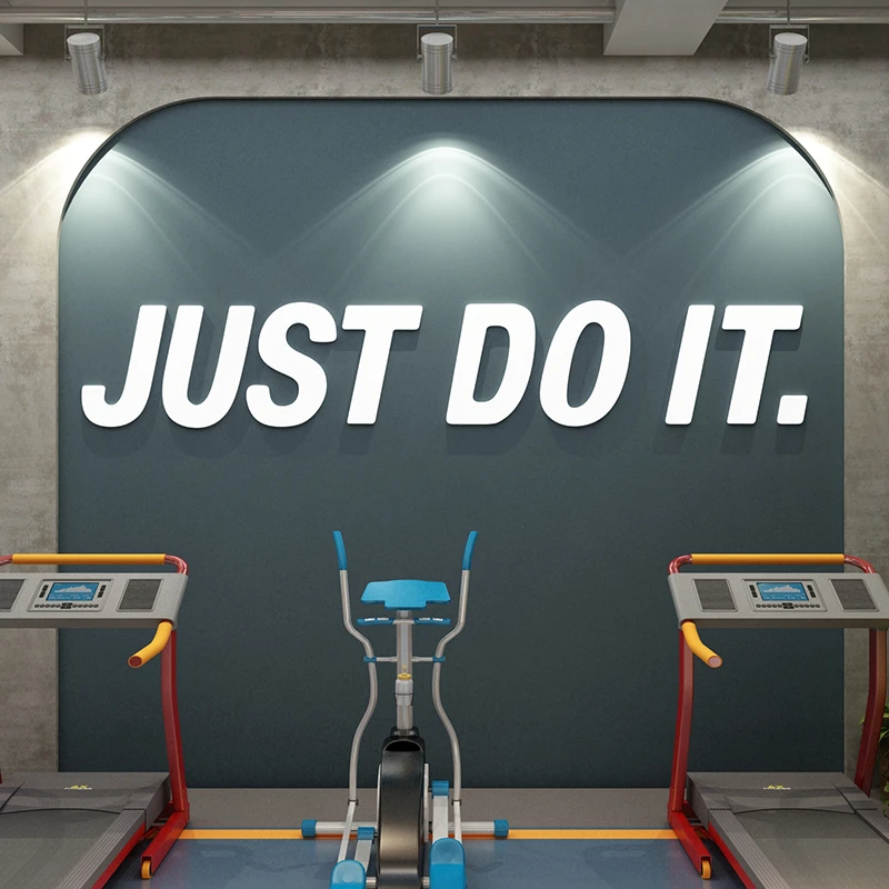 just do it健身房工作室墙面装饰贴纸画体育运动馆激励志文字标语