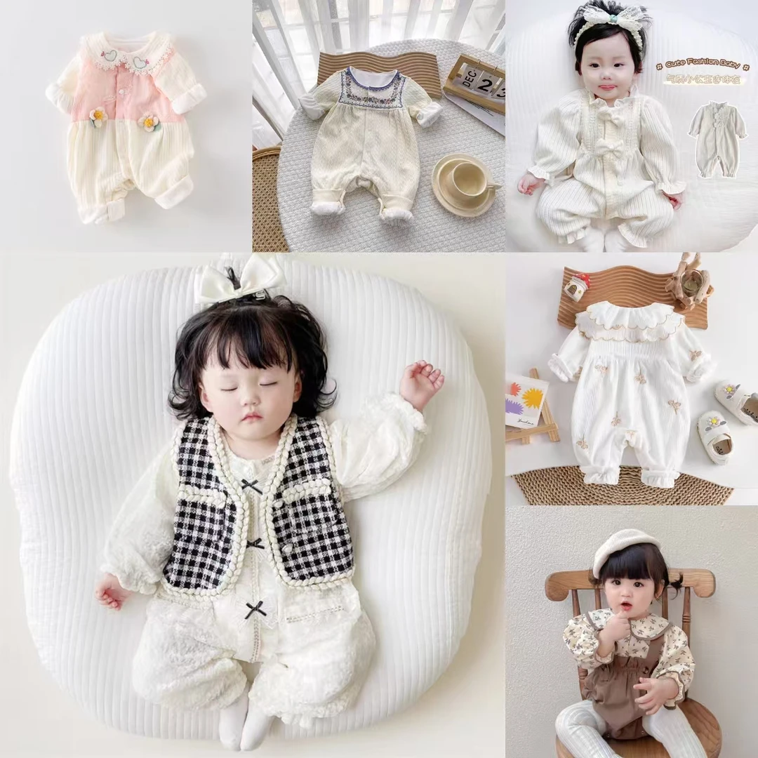 E200-E300春秋款婴儿连体衣洋气哈衣长袖衣服组合多风格多款式