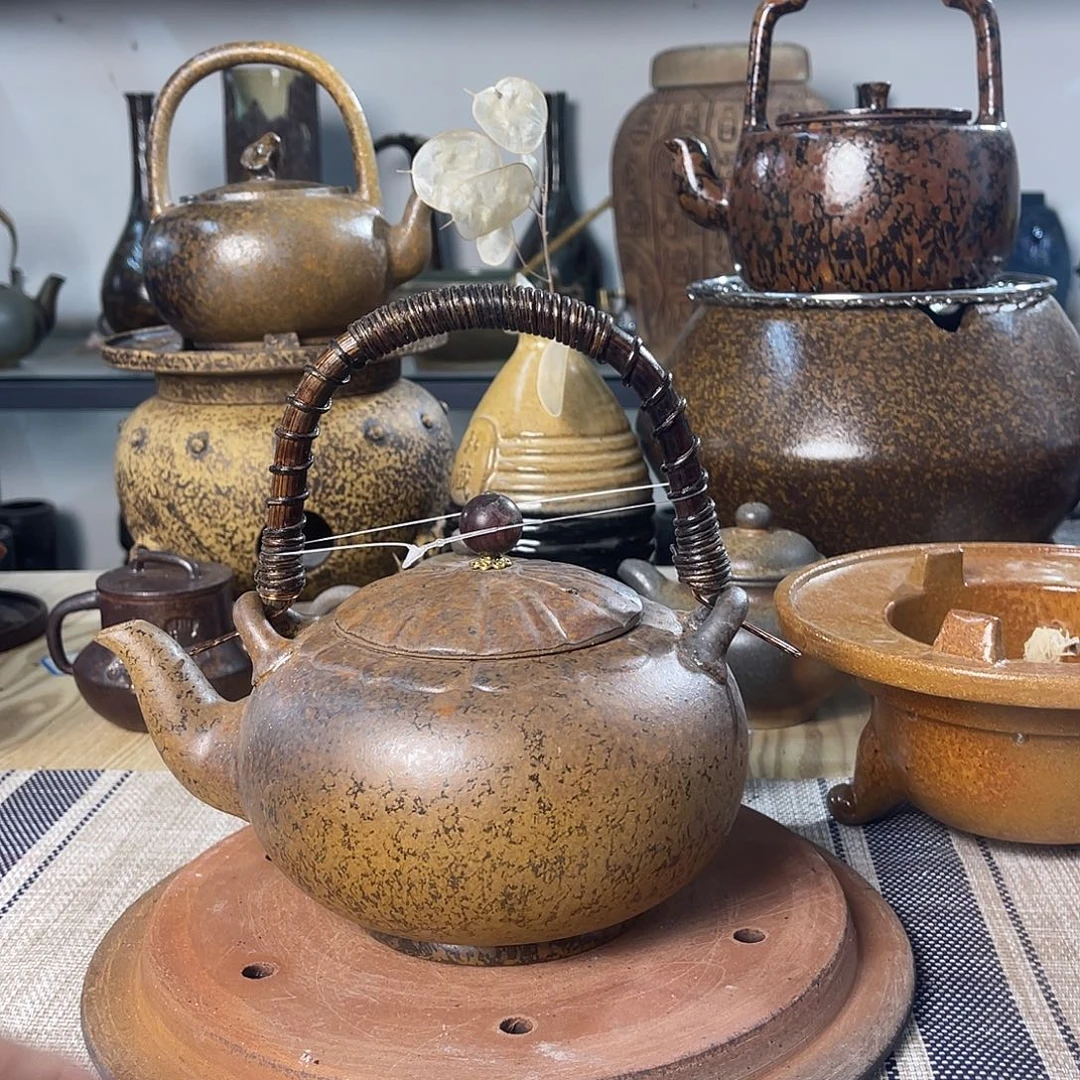 壶紫砂粗陶实用茶壶