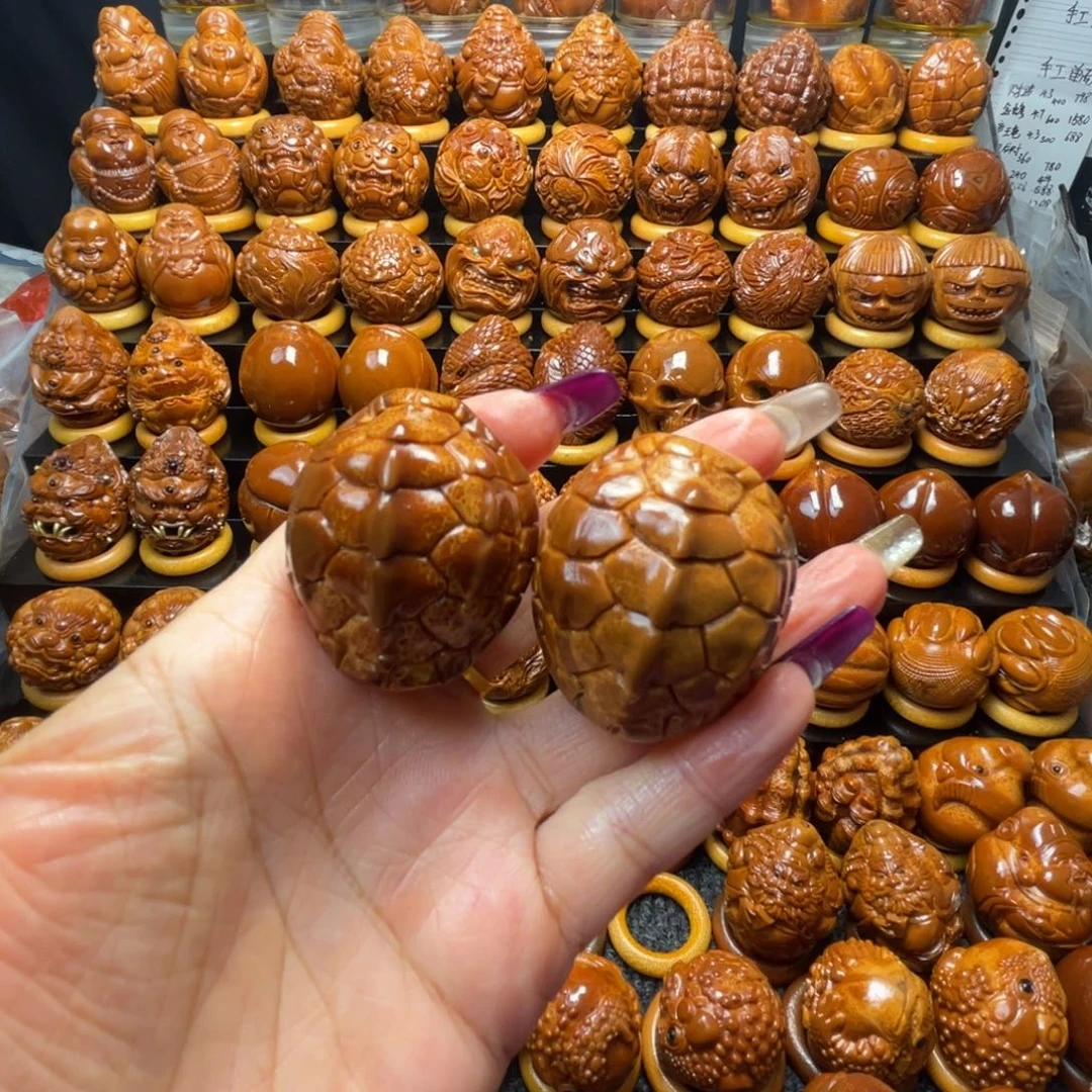 橄榄核把件橄榄球