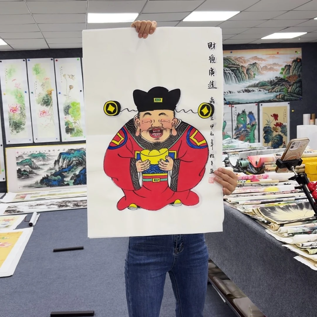 国画作品小姐姐放漏中