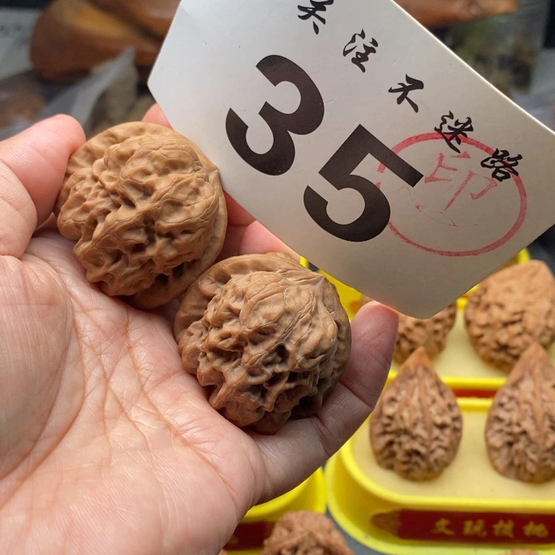 把件文玩核桃40全品货头达摩