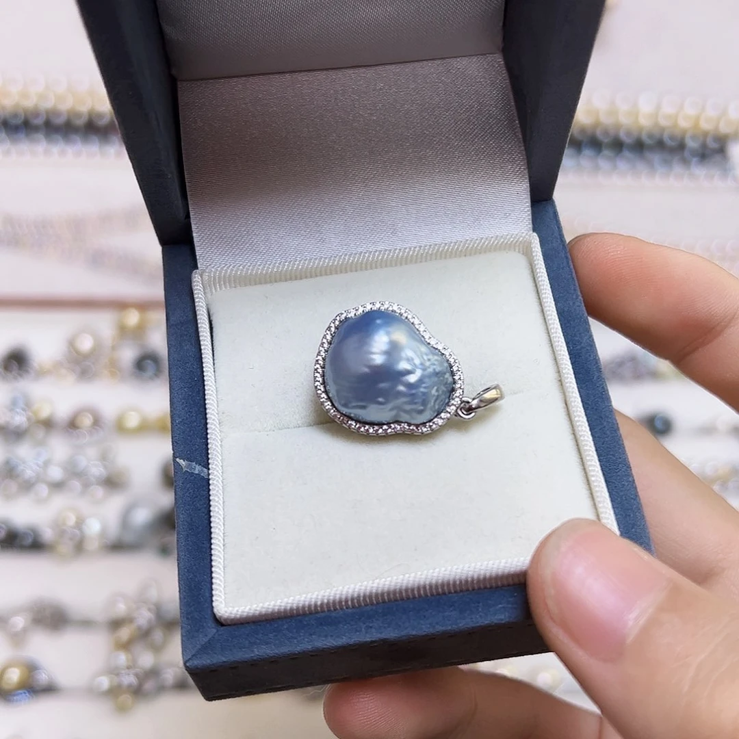 海水珍珠颈饰银S925镶嵌