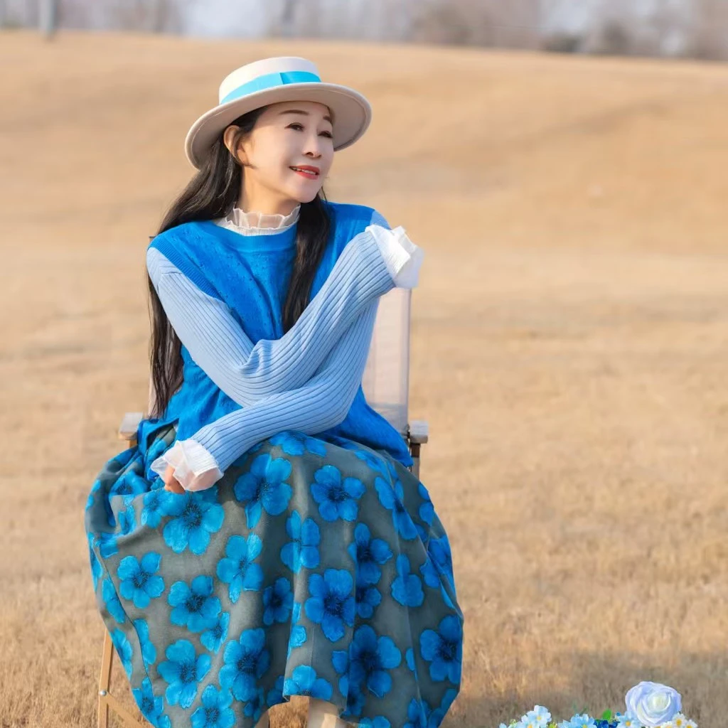 【花裙系-秋日浪漫】【半身裙】新款复古风高腰时尚松紧大摆中长款