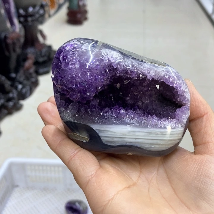 紫晶摆件未镶嵌莹