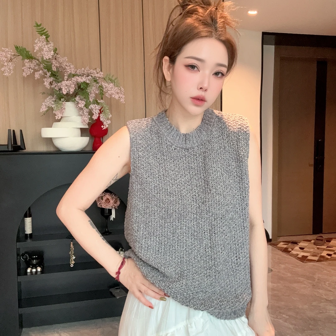 【丽丽推荐】高品春雾纱针织背心