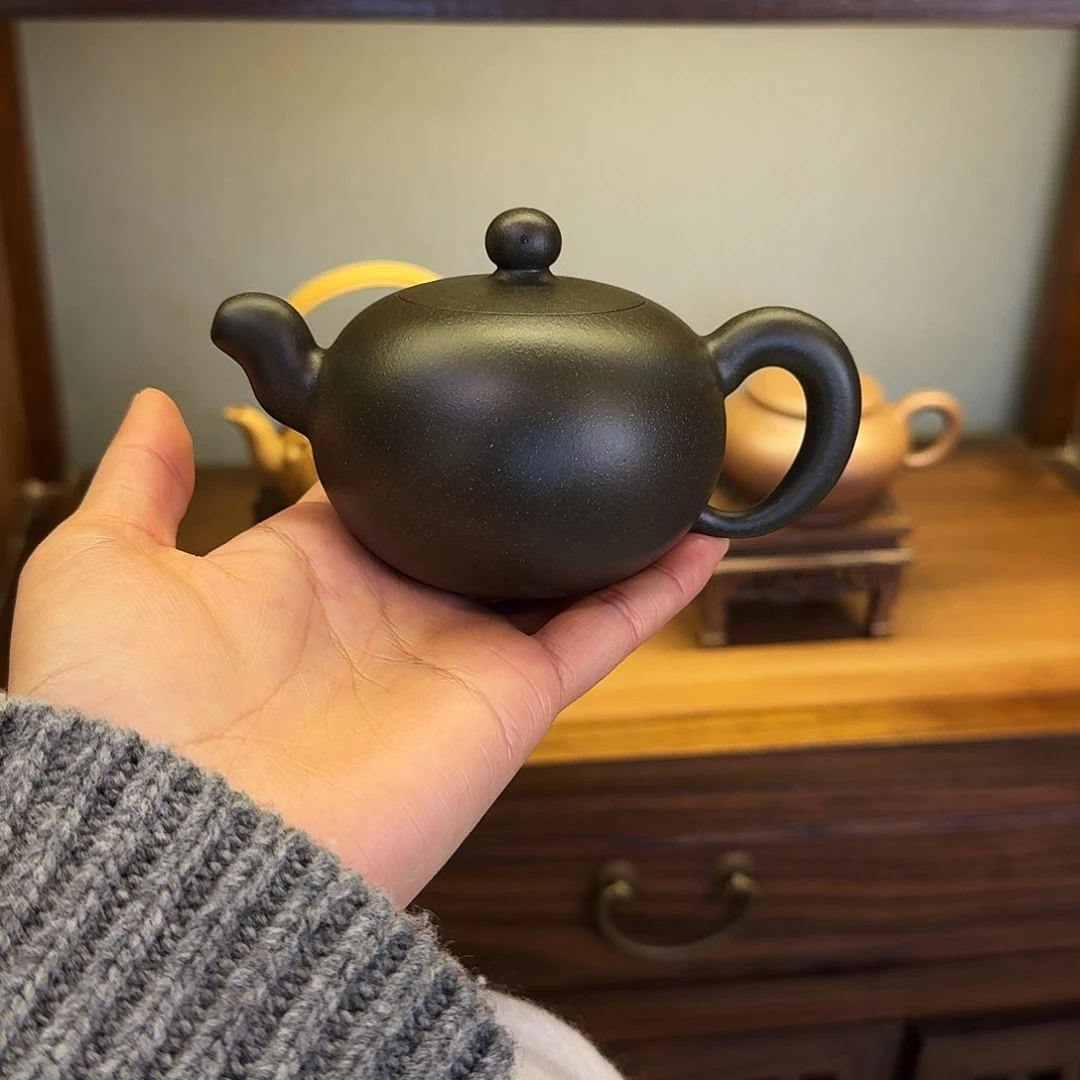 紫砂茶壶稀*一粒珠，豆青泥